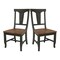 International Concepts Set of Two Soild Wood Panel Back Chair in Hickory/Washed Coal, PK2 CI45-110P - alternate 10